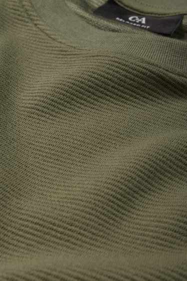 Men - T-shirt - relaxed fit - textured - green
