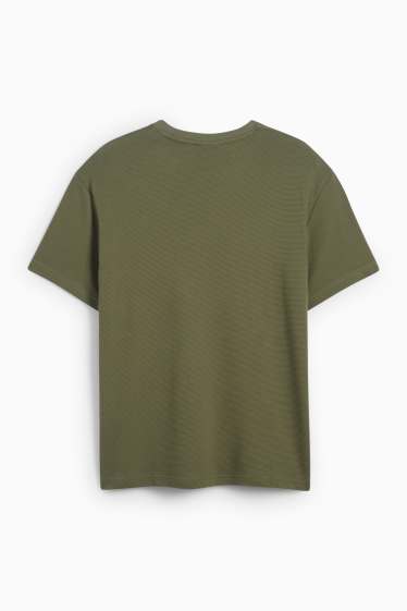 Men - T-shirt - relaxed fit - textured - green