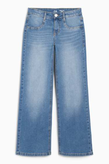 Kinder Mädchen - Wide Leg Jeans - jeansblau