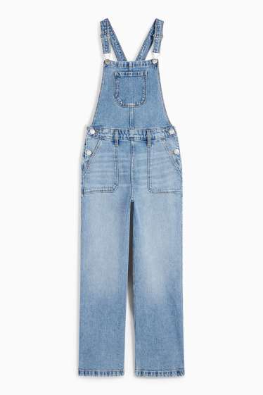 Kinder Mädchen - Jeans-Latzhose - helljeansblau