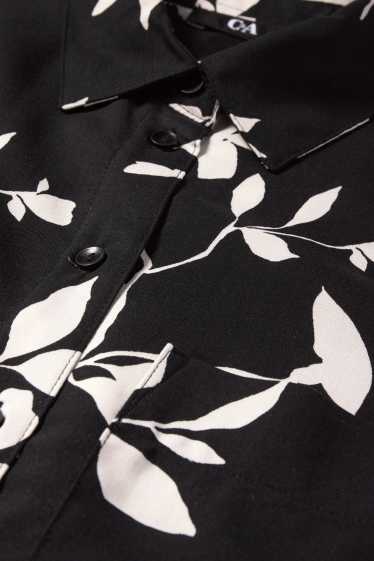 Women - Blouse - floral - black / white