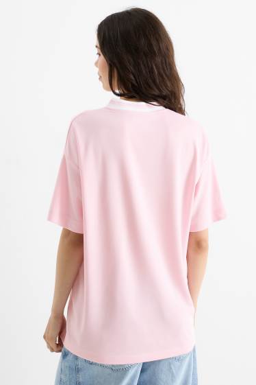 Dames - T-shirt - oversized - roze