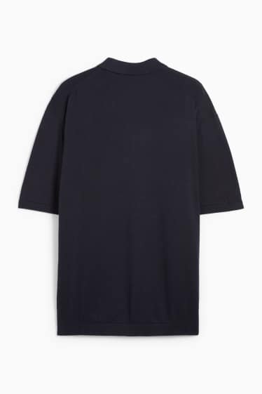Hombre - Polo de punto - azul oscuro