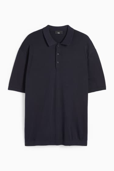 Hombre - Polo de punto - azul oscuro