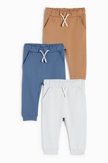 Baby Jungen - Multipack 3er - Baby-Jogginghose - blau