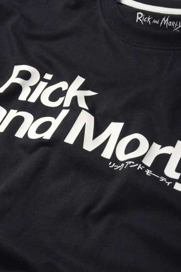 Herren - T-Shirt - Oversized - Rick and Morty - schwarz