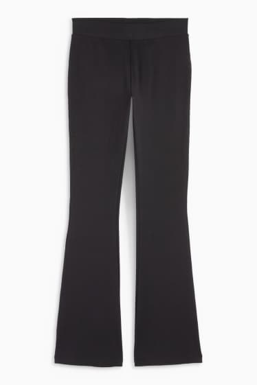 Kinderen: meisjes - Set van 2 - flared legging - zwart