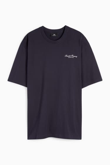 Uomo - T-shirt - relaxed fit - blu scuro