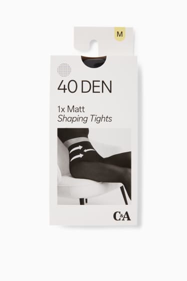 Women - Tights - shaping effect - 40 denier - black