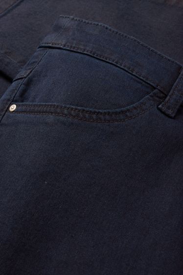 Dames - Slim jeans - mid waist - stretch - donkerblauw