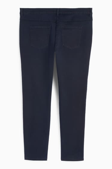 Dames - Slim jeans - mid waist - stretch - donkerblauw