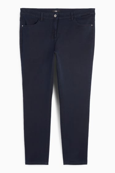 Dames - Slim jeans - mid waist - stretch - donkerblauw
