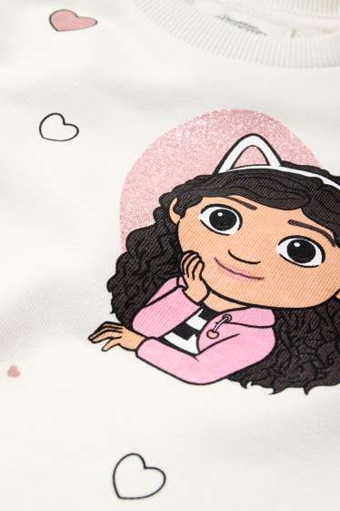 Kinderen: meisjes - Gabby’s Poppenhuis - sweatshirt - crème wit