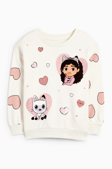 Kinderen: meisjes - Gabby’s Poppenhuis - sweatshirt - crème wit