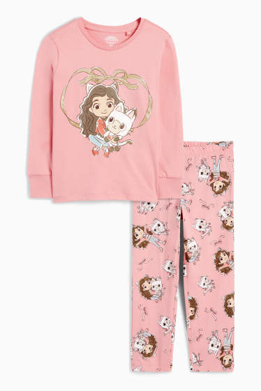Kinderen: meisjes - Gabby's poppenhuis - pyjama - 2-delig - roze