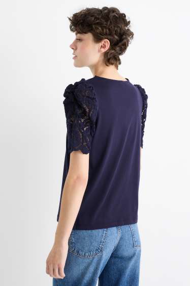 Damen - T-Shirt - Regular Fit - dunkelblau