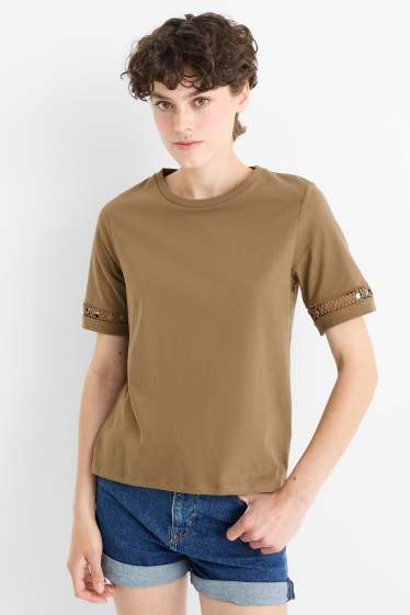 Damen - T-Shirt - braun