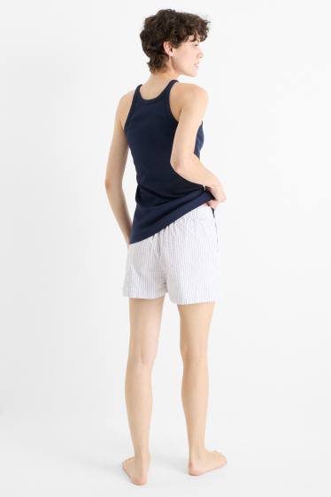 Damen - Shorty-Pyjama - dunkelblau