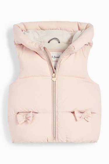 Bébés filles - Doudoune sans manches à capuche pour bébé - déperlante - rose