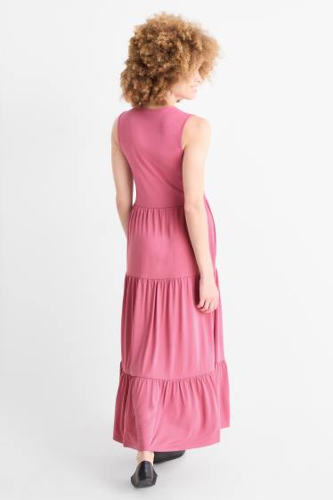 Dames - A-lijn-jurk - donker rose