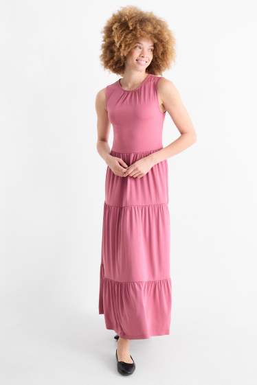 Dames - A-lijn-jurk - donker rose