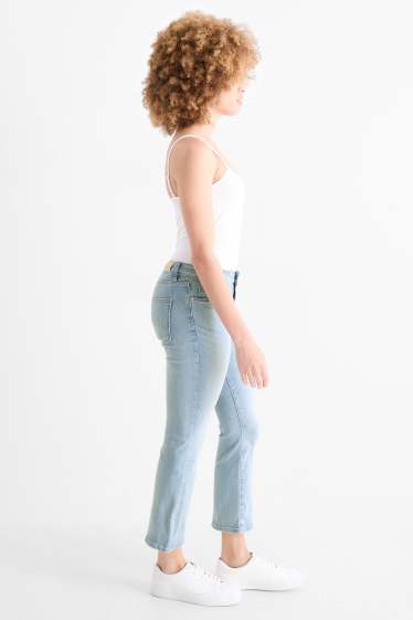 Femmes - Bootcut jean court - mid waist - jean bleu