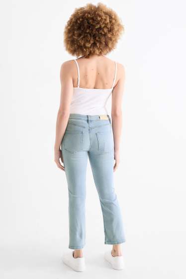 Femmes - Bootcut jean court - mid waist - jean bleu