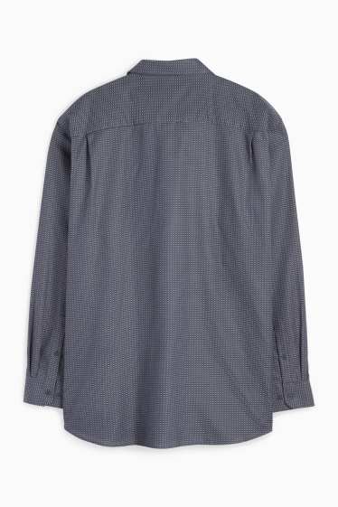Men - Business shirt - regular fit - kent collar - easy-iron - patterned - gray