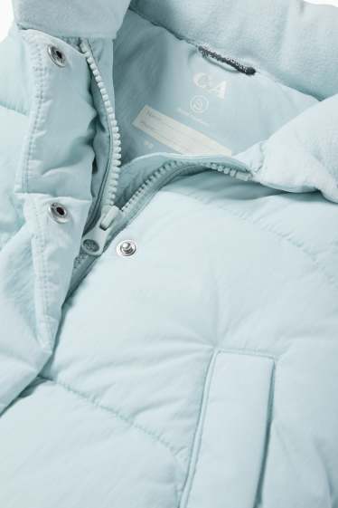 Kinderen: meisjes - Hart - bodywarmer - waterafstotend - lichtturquoise