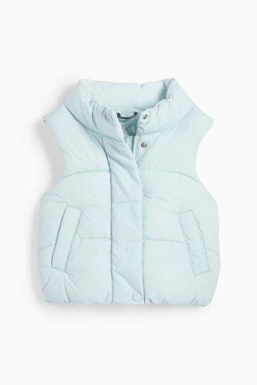Kinderen: meisjes - Hart - bodywarmer - waterafstotend - lichtturquoise