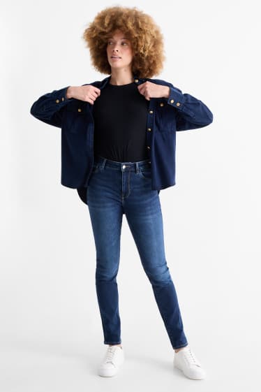 Mujer - Slim jeans - mid waist - shaping jeans - Flex - LYCRA® - vaqueros - azul