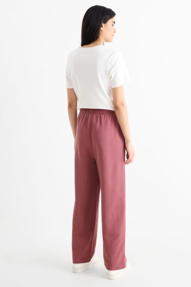 Damen - Basic-Jogginghose - dunkelrosa