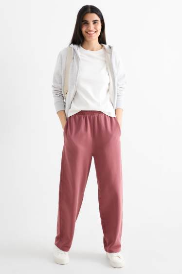 Damen - Basic-Jogginghose - dunkelrosa