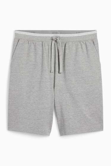Herren - Pyjama-Shorts - grau-melange