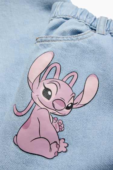 Kinderen: meisjes - Lilo & Stitch - relaxed jeans - lichtblauw