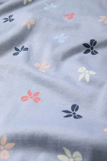 Femmes - Chemise de nuit - à motif - bleu