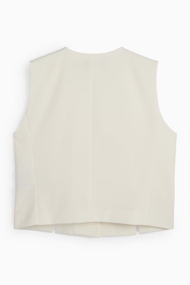 Dames - Business-gilet - loose fit - crème wit
