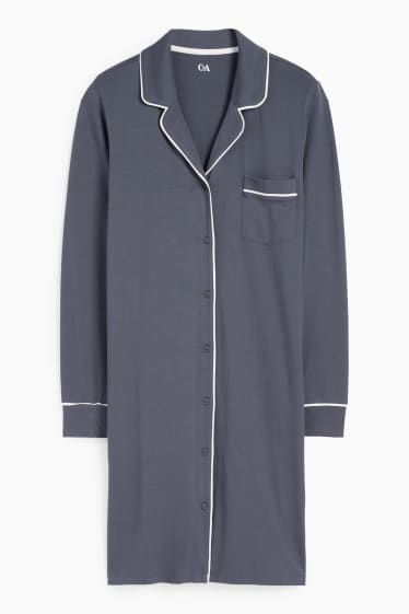 Dames - Nachthemd - blauw-mix
