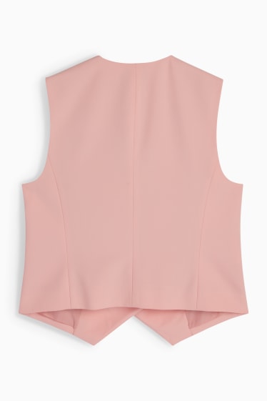 Dames - Business-gilet - regular fit - zalmkleurig