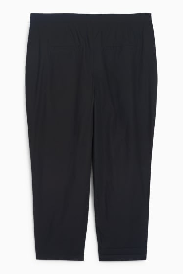 Dames - Pantalon - mid waist - tapered fit - zwart
