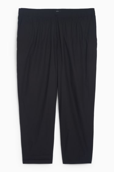 Dames - Pantalon - mid waist - tapered fit - zwart
