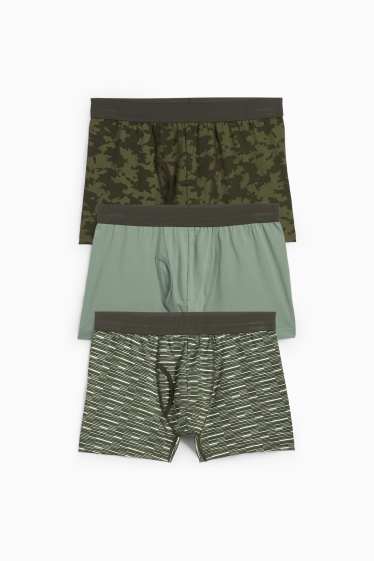 Bărbați - Multipack 3 perechi - chiloți boxer - verde