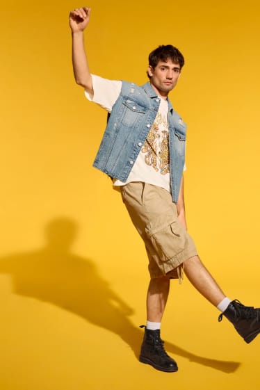 Heren - Cargoshorts - beige