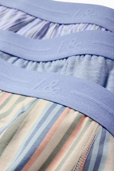 Heren - Set van 3 - trunks - lichtblauw