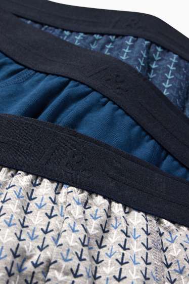 Herren - Multipack 3er - Trunks - dunkelblau