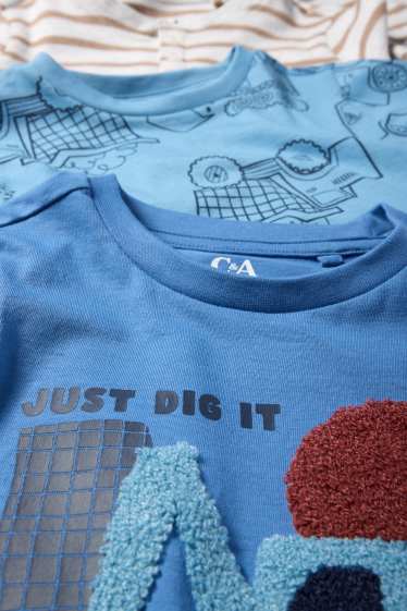Bambini - Confezione da 3 - motivo cantiere - pigiama - 6 pezzi - blu