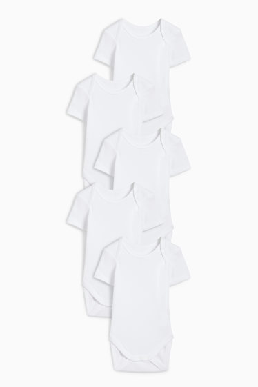 Unisex - Multipack 5er - Baby-Body - weiss