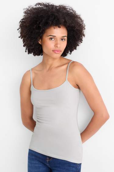 Damen - Multipack 2er - Basic-Top - hellblau