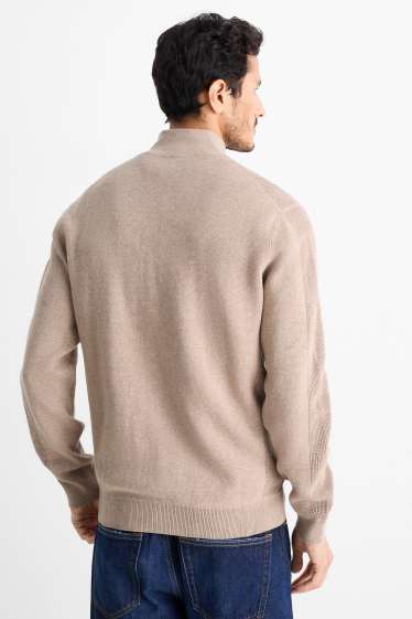 Herren - Strickjacke - beige
