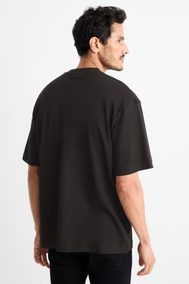 Pánské - Tričko - relaxed fit - černá